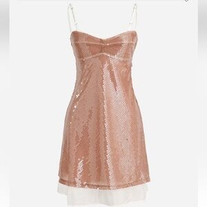 Limited-edition Anna October© X J.Crew layered sequin slip dress